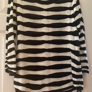 The Limited Black and White Zebra Striped Sweater